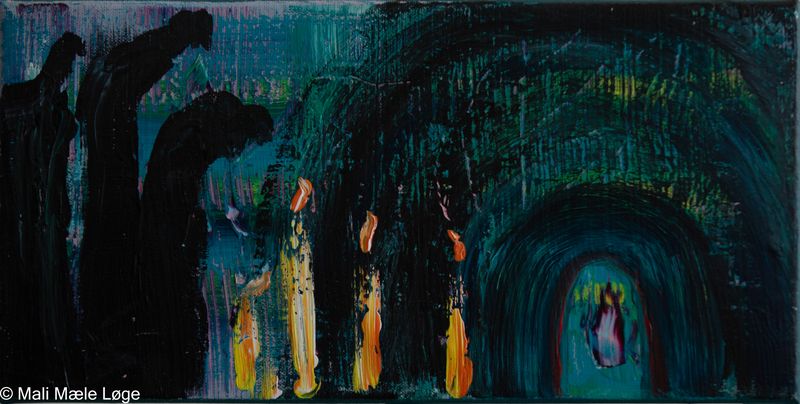 Maleri #21 — 40 × 20 cm