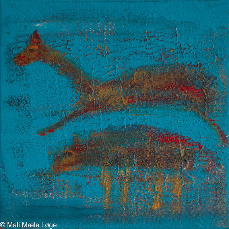 Maleri #3 — 40 × 40 cm